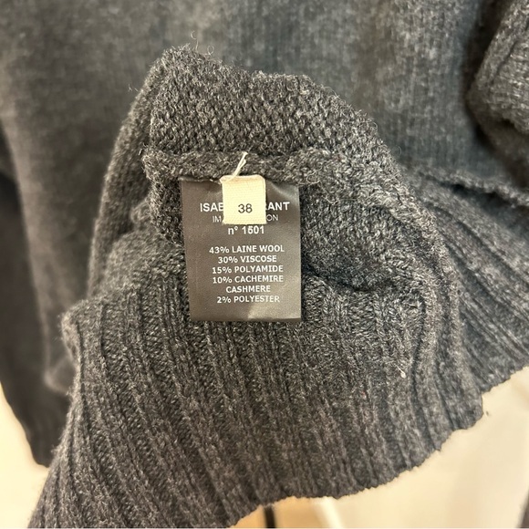 Isabel Marant Wool and Cashmere Grey Sweater - Picture 5 of 5